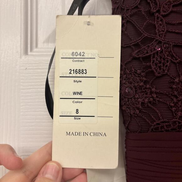 NWT  Social Occasions by Mon Cheri. Satin Sequin Mother Of Bride. Size 8. $398 - Picture 12 of 12